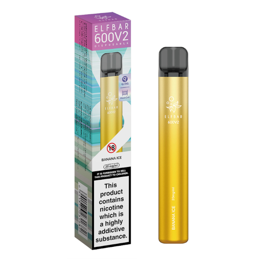 Banana Ice Elf Bar 600 V2 Disposable Vape