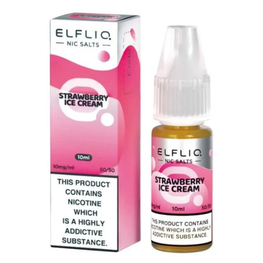 Strawberry Ice Cream Nic Salt E-Liquid by Elf Bar Elfliq