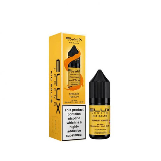 Straight Tobacco Nic Salt E-Liquid by Elux Legend