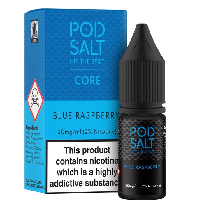 Blue Raspberry Nic Salt E-Liquid by Pod Salt Core