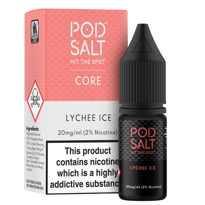 Lychee Ice Nic Salt E-Liquid by Pod Salt Core