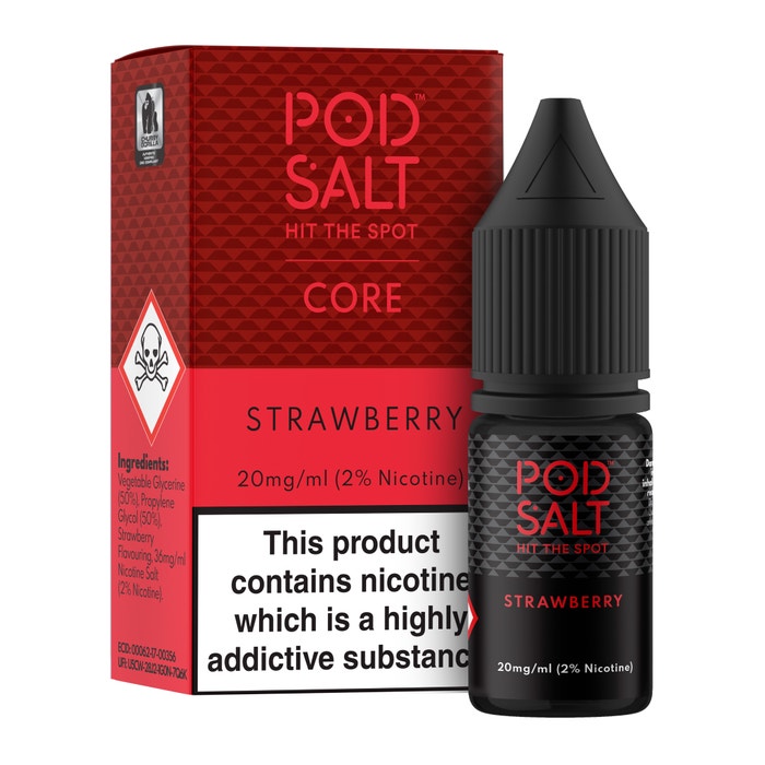 Strawberry Nic Salt E-Liquid by Pod Salt Core