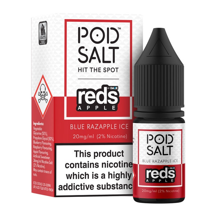 Blue Razapple Ice Nic Salt E-Liquid by Pod Salt Fusion