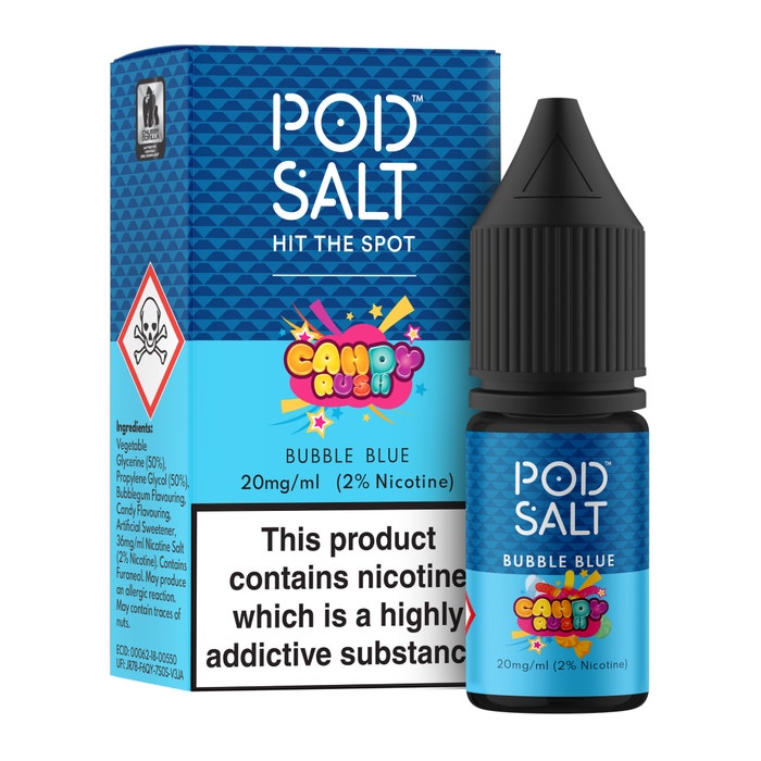 Bubble Blue Nic Salt E-Liquid by Pod Salt Fusion