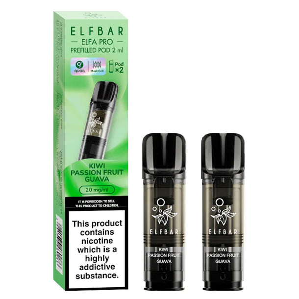 Kiwi Passionfruit Guava Elfa Pro Prefilled Pods by Elf Bar