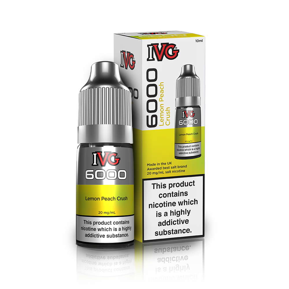 Lemon Peach Crush Nic Salt E-Liquid by IVG 6000