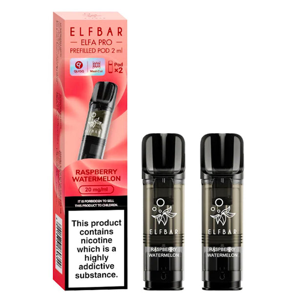 Raspberry Watermelon Elfa Pro Prefilled Pods by Elf Bar