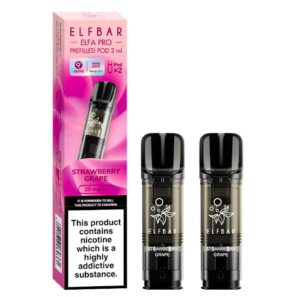 Strawberry Grape Elfa Pro Prefilled Pods by Elf Bar