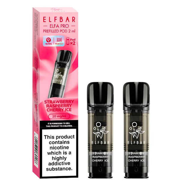 Strawberry Raspberry Cherry Elfa Pro Prefilled Pods by Elf Bar